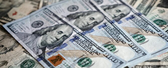 Stack of US Dollar Bills for Finance Concepts